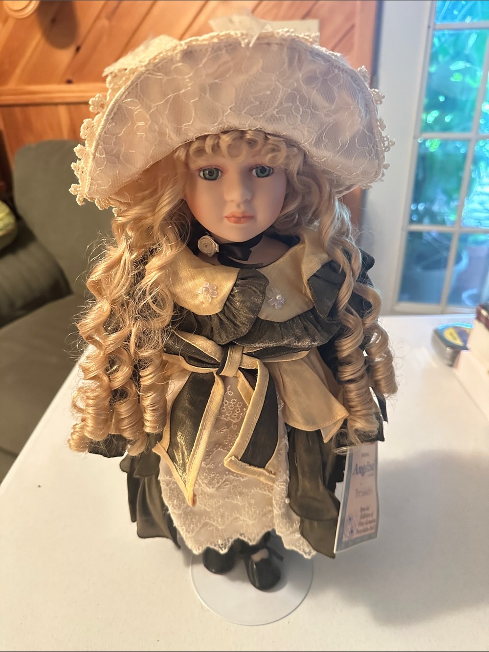 Vintage/ Timeless Tresures,Porcelain Collector Doll in Amazon fancy dress,
